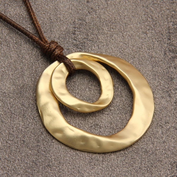 Boho Necklaces for Women Chunky Circle Necklace Bohemian Necklaces