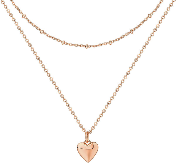 14K Gold Plated Layering Necklaces for Women, Cute Motif Pendants