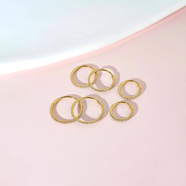 G23 Titanium Slim Huggie Hoop Earrings, Hypoallergenic