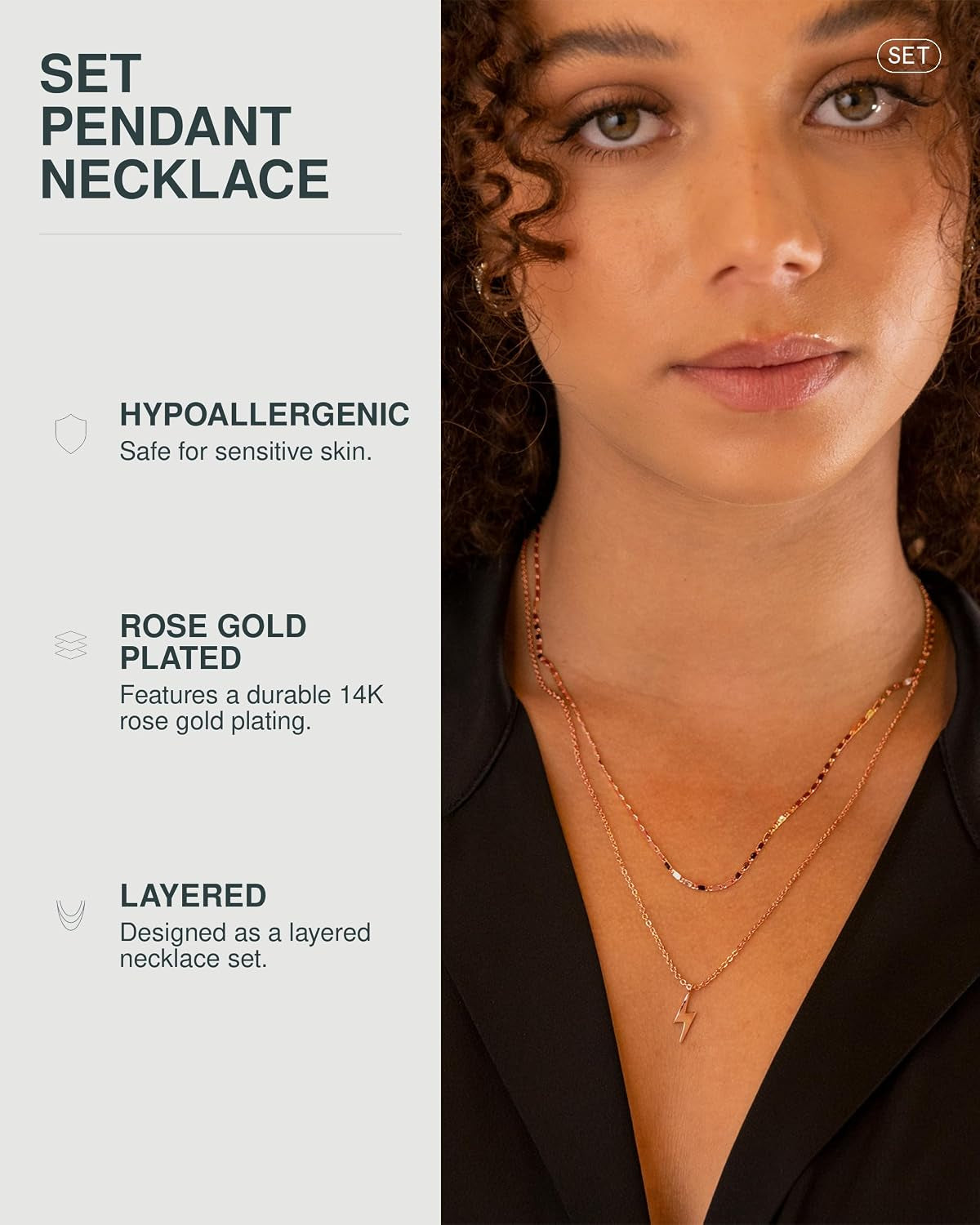 14K Gold Plated Layering Necklaces for Women, Cute Motif Pendants