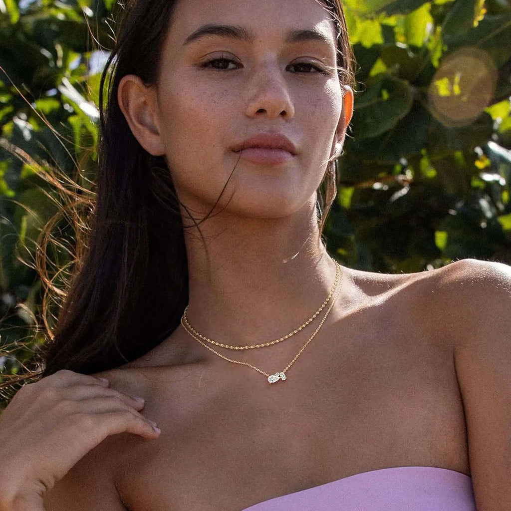 Women'S Gold-Plated Cubic Zirconia Layered Necklaces - Dainty Layering Jewelry with Paperclip Chain, Simple Choker Gift for Women