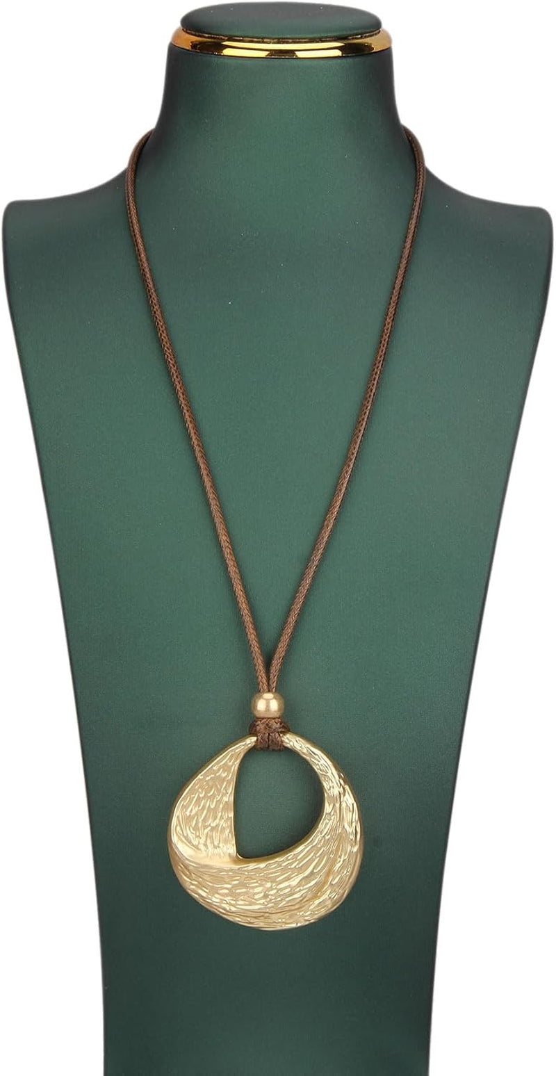 Boho Necklaces for Women Chunky Circle Necklace Bohemian Necklaces