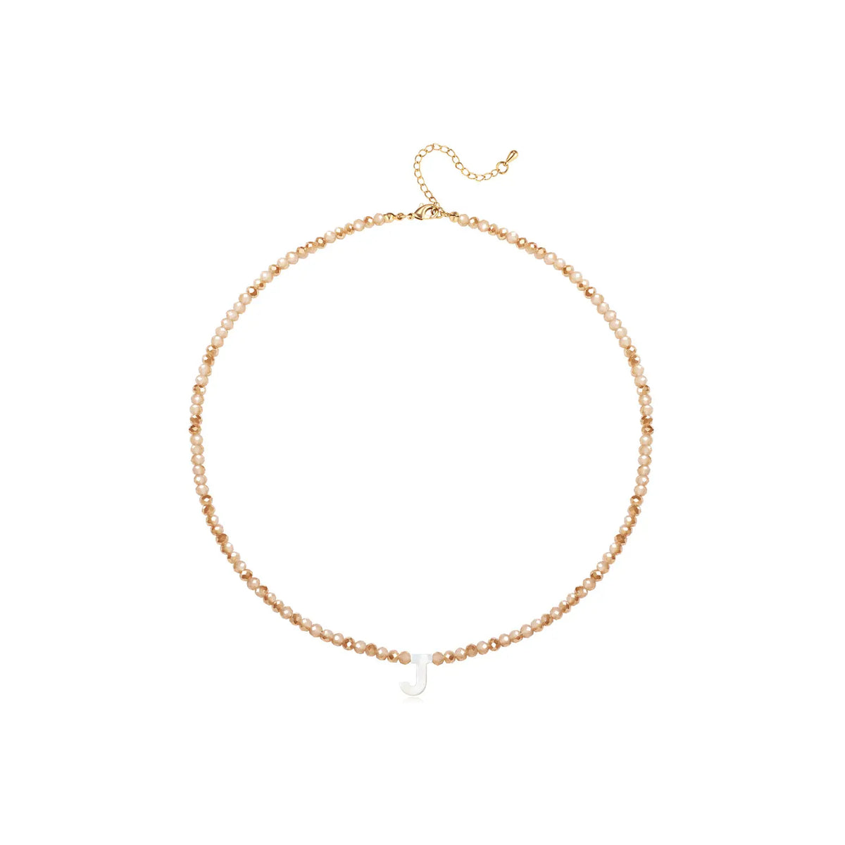 Pendant Necklaces for Women Initial Choker Necklace Beaded Shell Letter Bracelet Trendy Tiny A-Z Simple Jewelry
