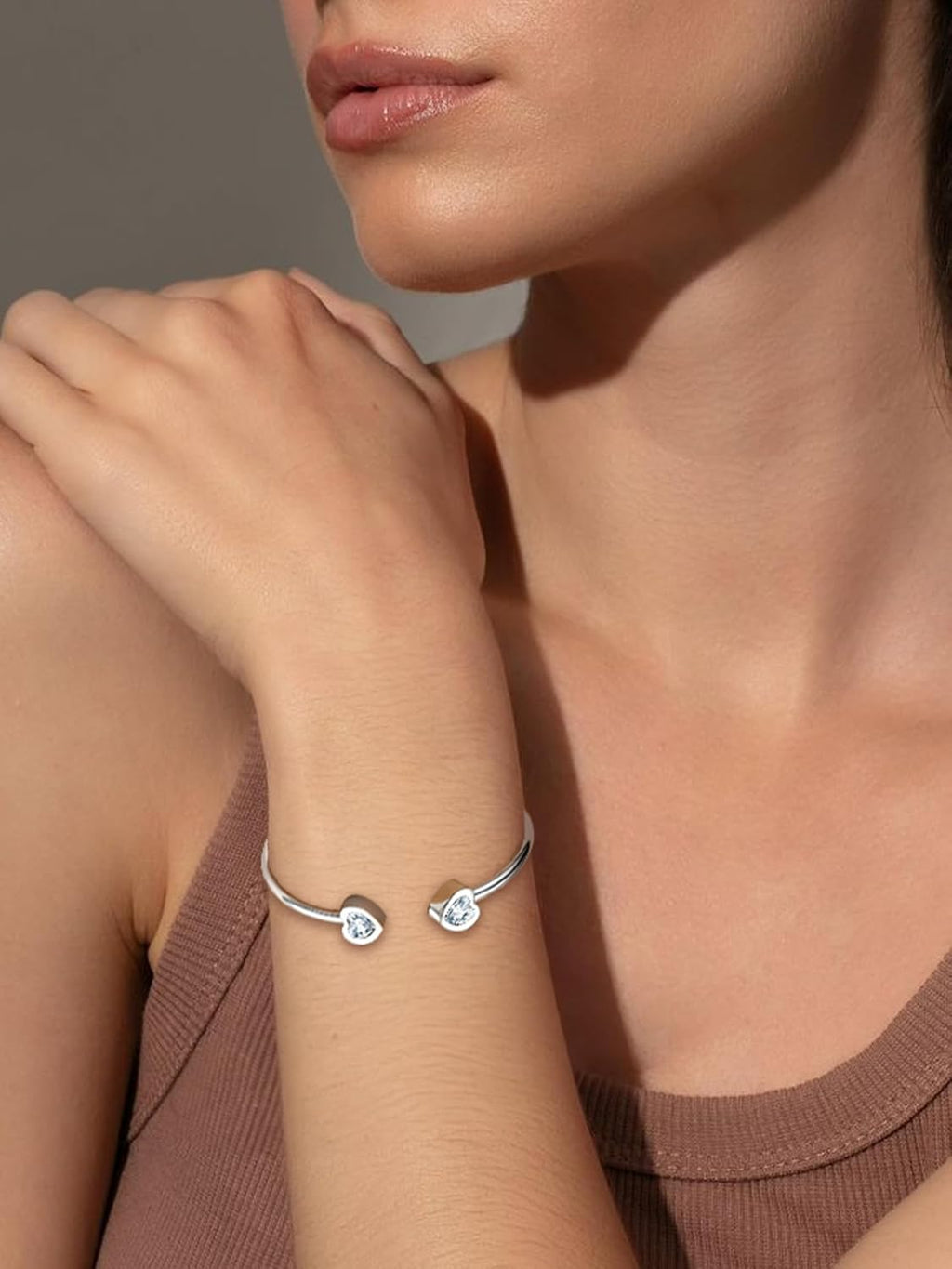 Stainless Steel Birthstone Bracelets for Women Cuff Bracelets
