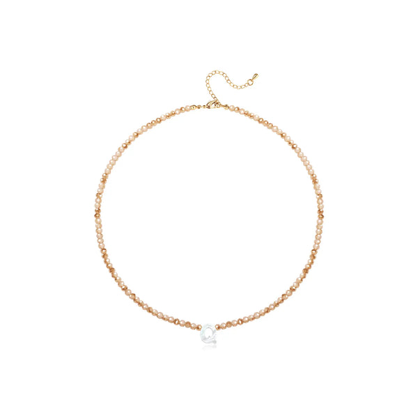 Pendant Necklaces for Women Initial Choker Necklace Beaded Shell Letter Bracelet Trendy Tiny A-Z Simple Jewelry
