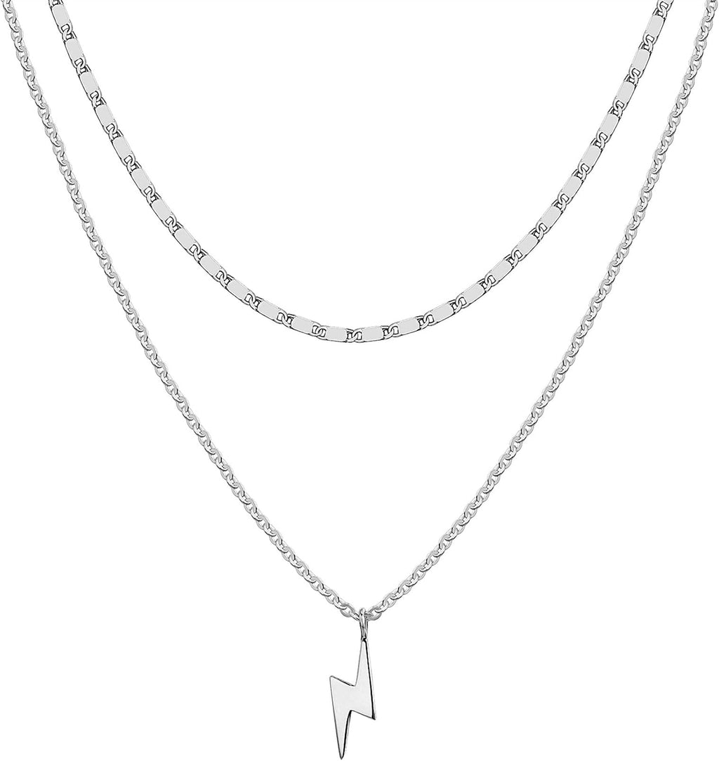 14K Gold Plated Layering Necklaces for Women, Cute Motif Pendants
