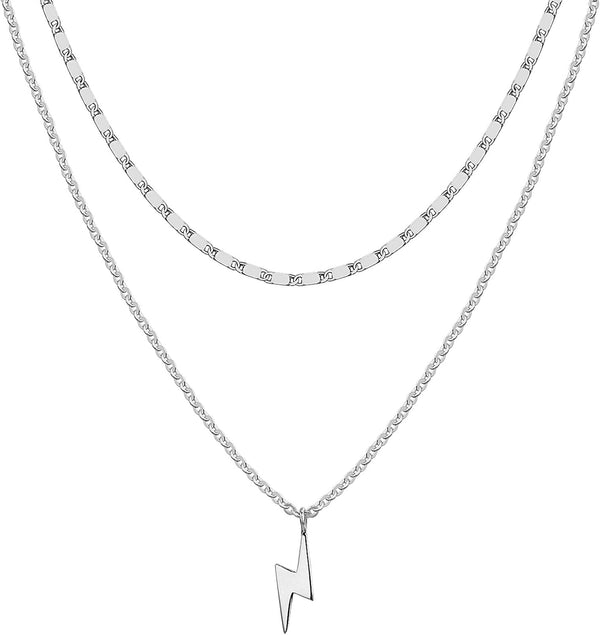 14K Gold Plated Layering Necklaces for Women, Cute Motif Pendants