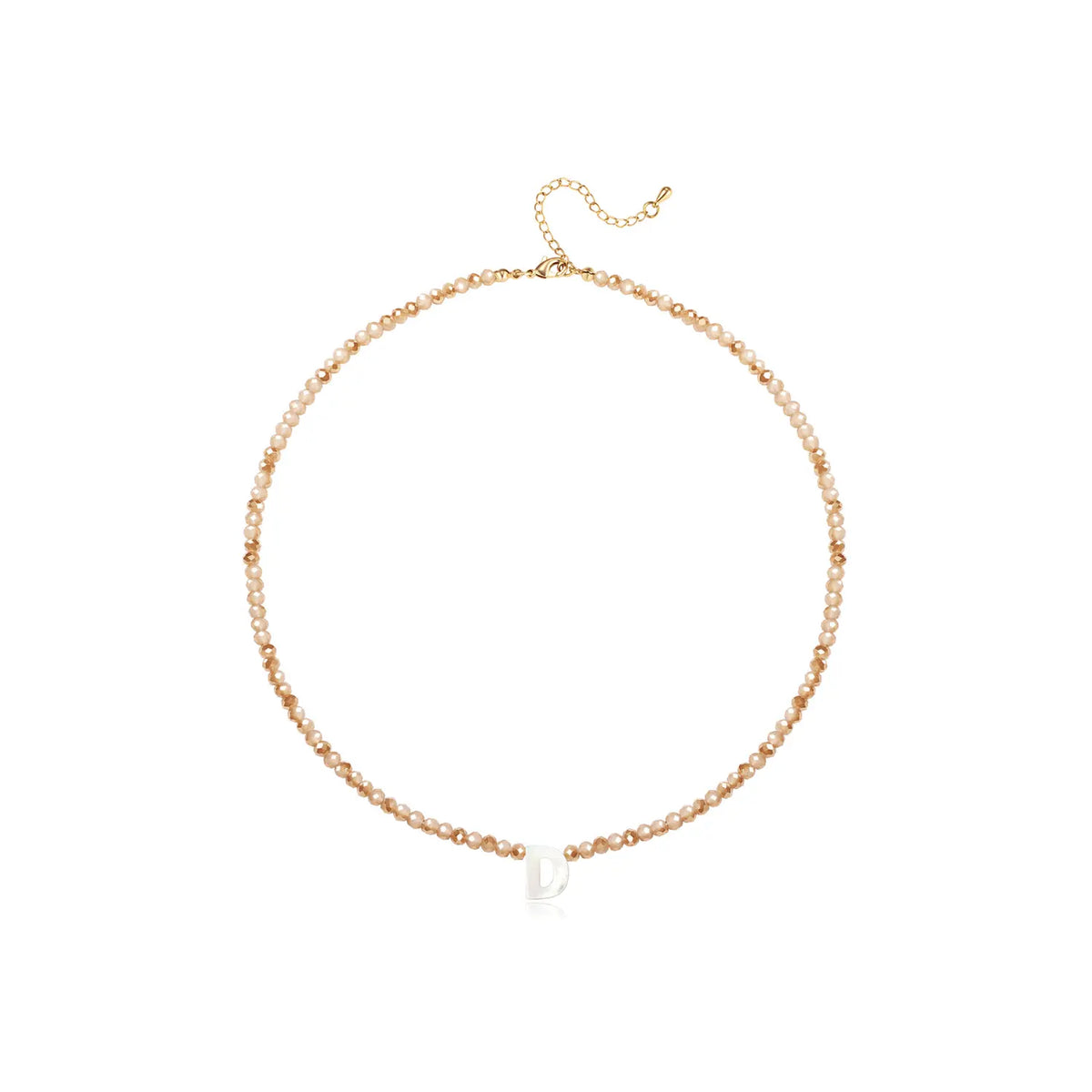 Pendant Necklaces for Women Initial Choker Necklace Beaded Shell Letter Bracelet Trendy Tiny A-Z Simple Jewelry