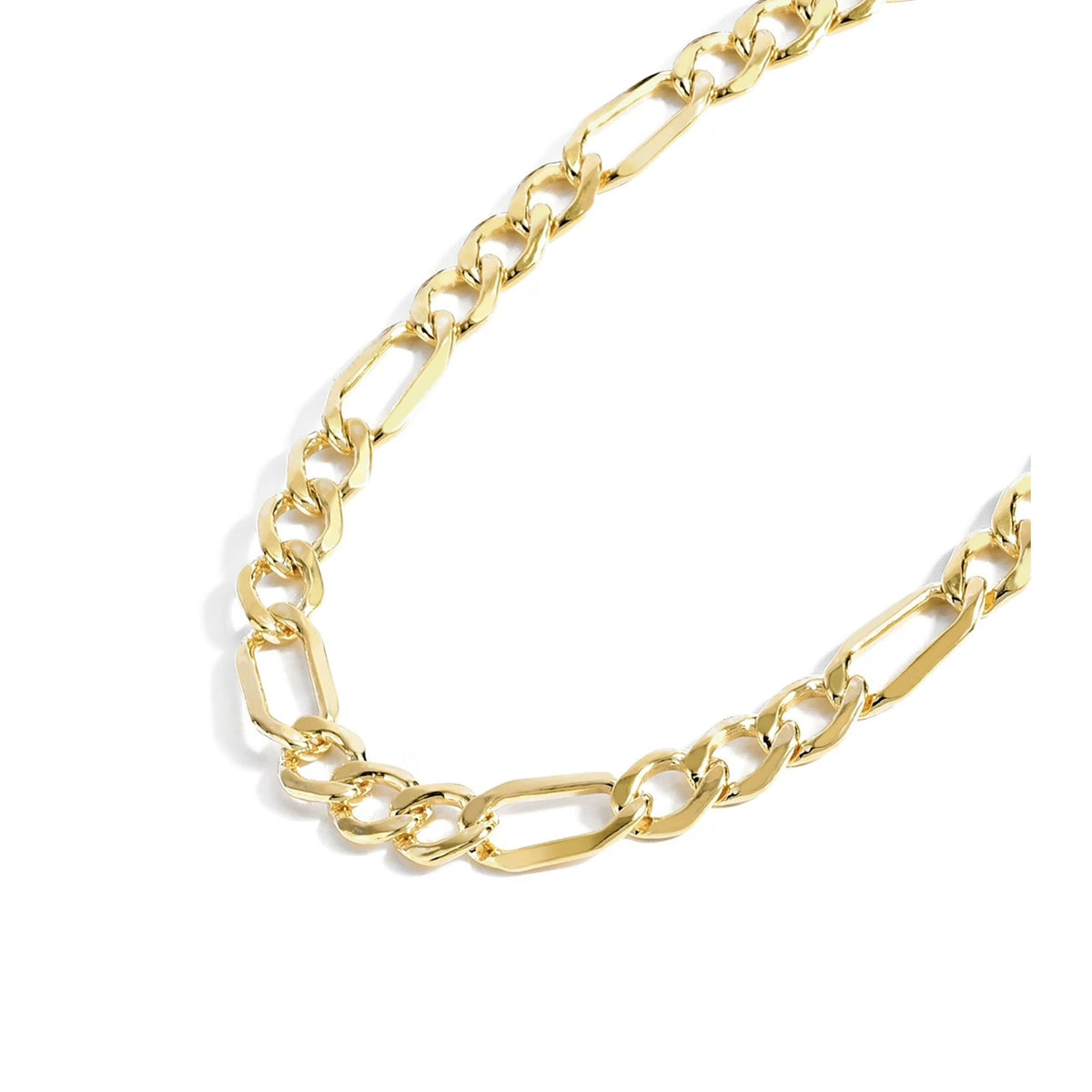 Gold Chain Necklace Collection - 14K Solid Yellow Gold Filled Figaro Chain Necklaces for Women and Men with Different Sizes (2.8Mm, 3.7Mm, 4.7Mm, 5.6Mm)