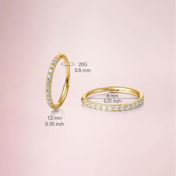 G23 Titanium Slim Huggie Hoop Earrings, Hypoallergenic