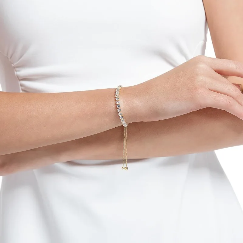 Tennis Bracelets for Women 18K Gold Plated 4Mm Zirconia Crystal Adjustable Silver Rose Gold Bracelets Gift Wedding Party Jewelry Secondary image