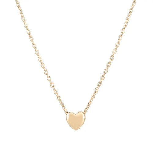 PAVOI 14K Gold Plated Cubic Zirconia Heart Necklace - Cute Dainty Love Pendant Necklaces for Women
