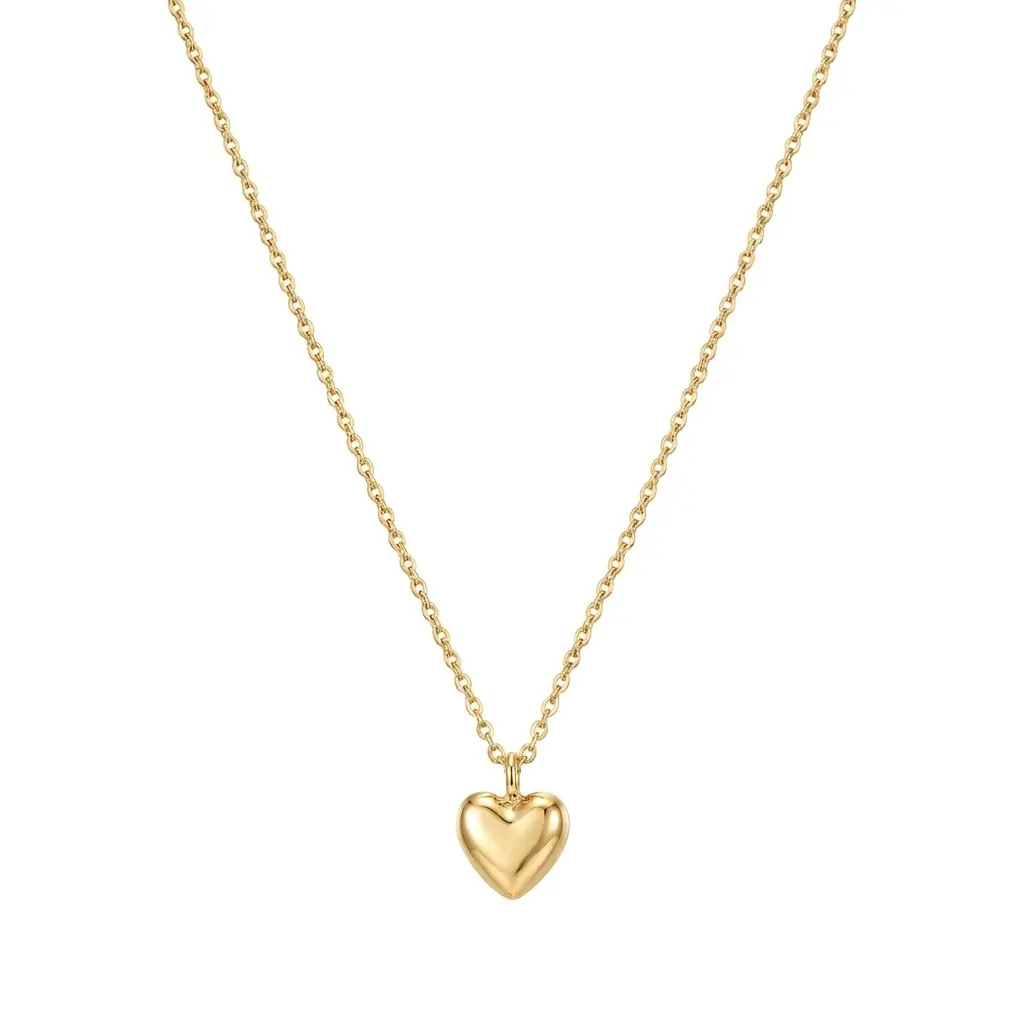 Women’s Dainty Heart Necklace – 16"+2" Extender, Minimalist Layered Chain Secondary image