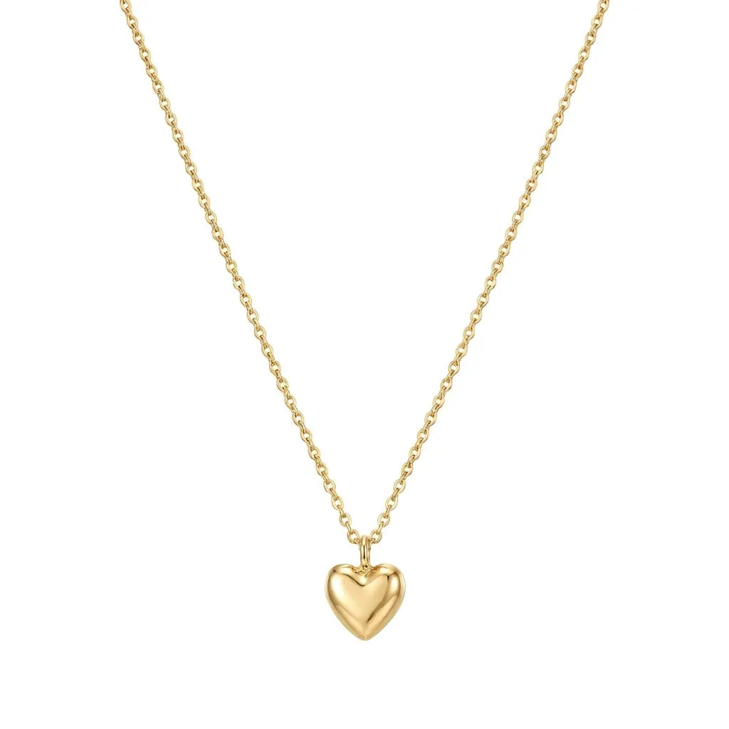 Women'S Dainty Alloy-Coated Heart Shape Necklace, Necklaces for Women with 16"+2" Extender, Tiny Minimalist Layered Chains, Valentine Gift for Her, Fashion Costume Jewelry for Anniversaries