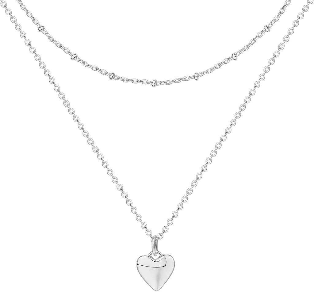 14K Gold Plated Layering Necklaces for Women, Cute Motif Pendants