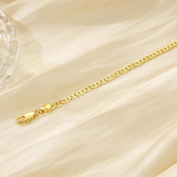 Ankle Bracelets 14K Gold Ankle Bracelets for Women 3.6Mm 9-11”