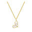 Fashion Jewelry 925 Sterling Silver Heart White Shell Pendant Necklaces 18K Gold Plated Clavicle Chain Necklaces for Women