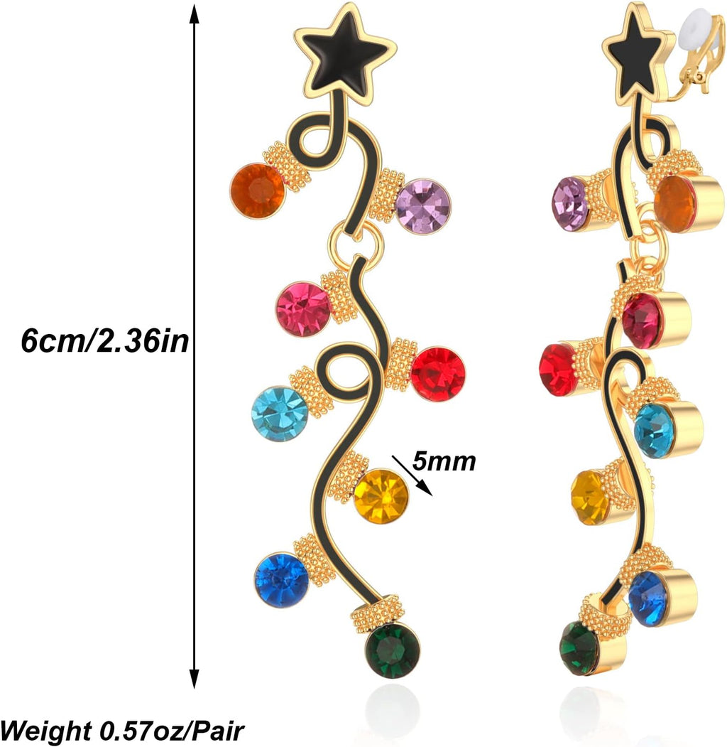 Christmas Clip on Earrings for Women