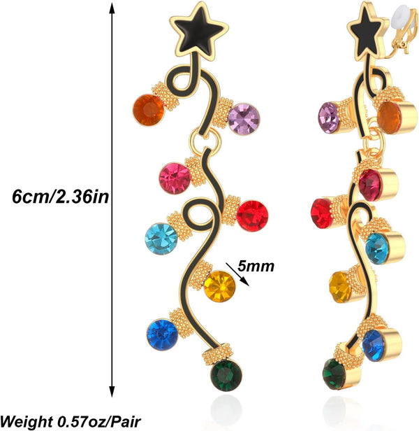 Christmas Clip on Earrings for Women
