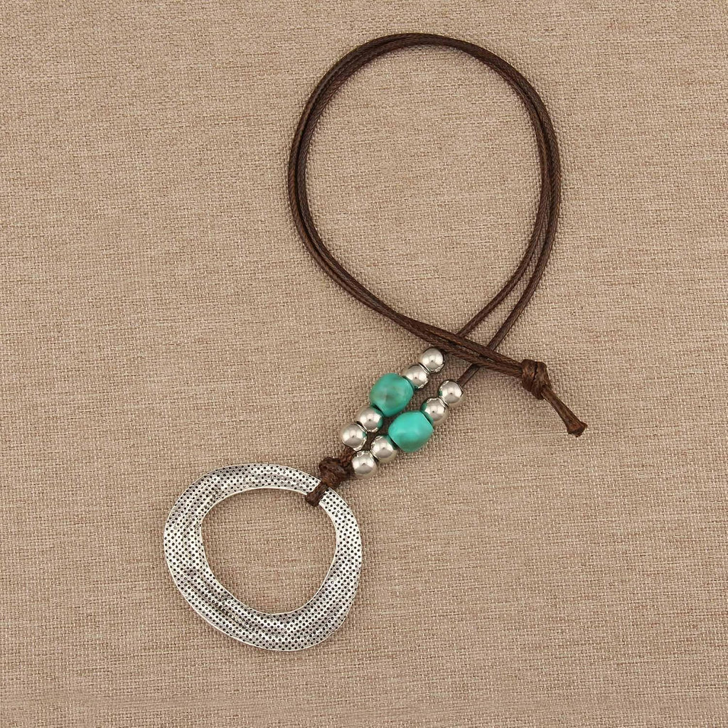 Boho Necklaces for Women Chunky Circle Necklace Bohemian Necklaces