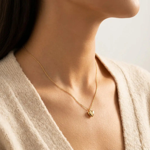 Women'S Dainty Alloy-Coated Heart Shape Necklace, Necklaces for Women with 16"+2" Extender, Tiny Minimalist Layered Chains, Valentine Gift for Her, Fashion Costume Jewelry for Anniversaries