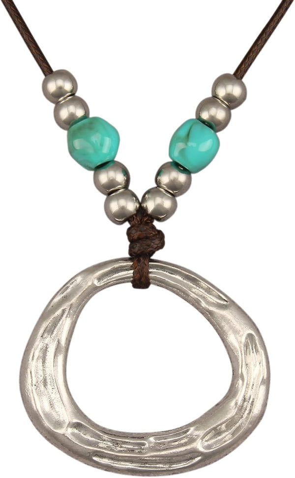 Boho Necklaces for Women Chunky Circle Necklace Bohemian Necklaces