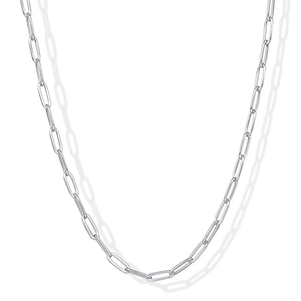 PAVOI 14K Gold Plated Paperclip Chain Necklaces for Women - Dainty Gold Jewelry Chain Necklace - Lightweight 20" Adjustable Link Chain Necklaces