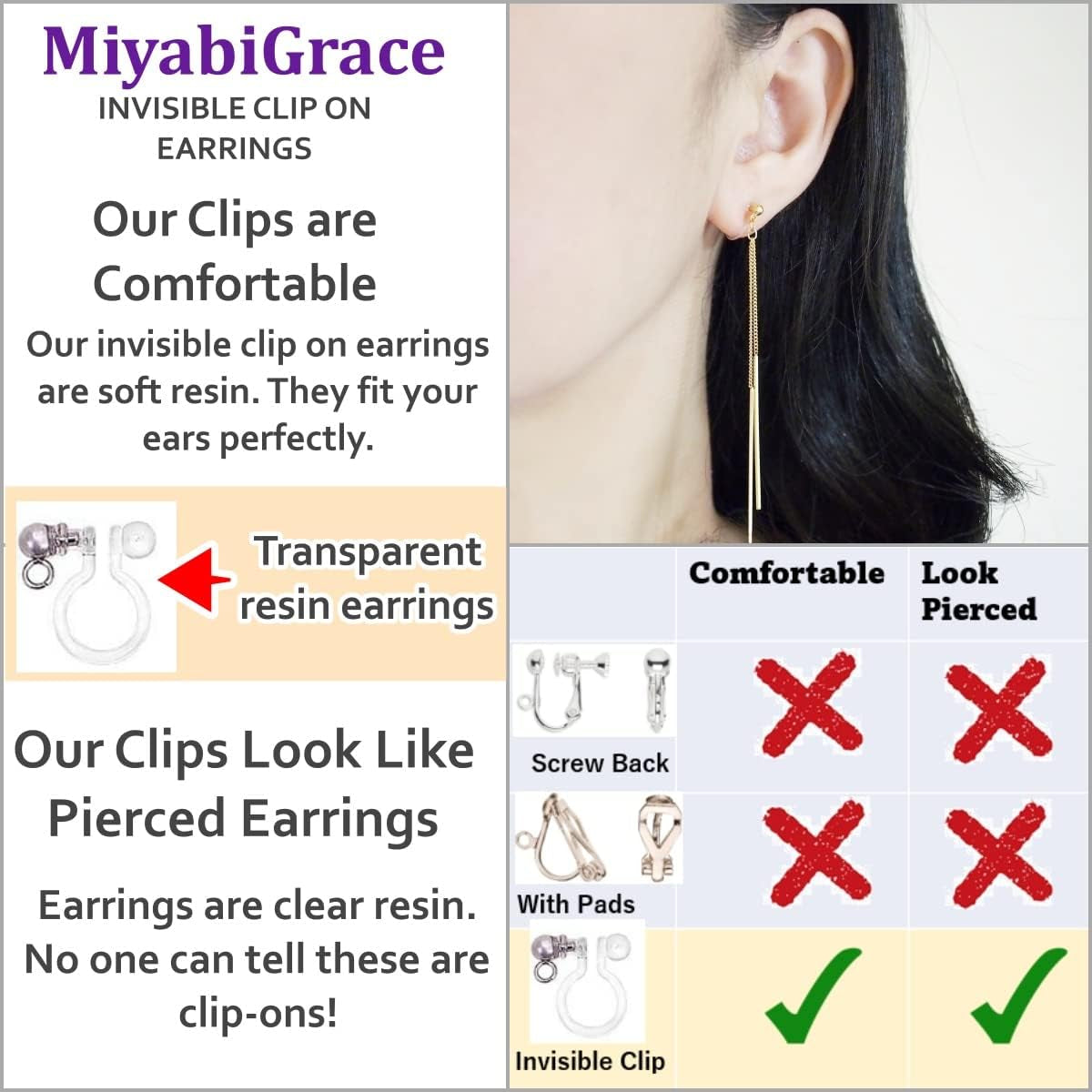 Women'S Hoop Leaf Dangle Invisible Clip on Earrings Gold Tone Non Pierced Earrings for Sensitive Ears, Comfy Trendy Dainty Fashion Clip Earrings Jewelry Birthday Gift