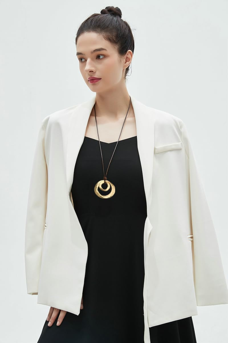 Boho Necklaces for Women Chunky Circle Necklace Bohemian Necklaces