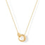 PAVOI 14K Gold Plated Dainty Interlock Pendant Necklace for Women | Circle Link Pendant Necklaces