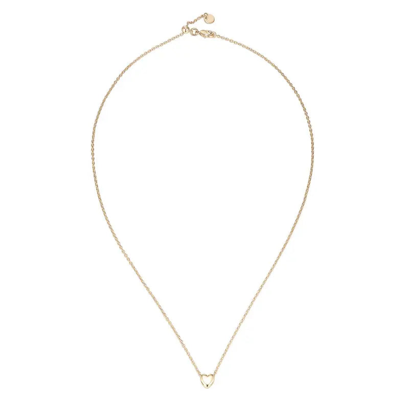 PAVOI 14K Gold Plated Cubic Zirconia Heart Necklace - Cute Dainty Love Pendant Necklaces for Women