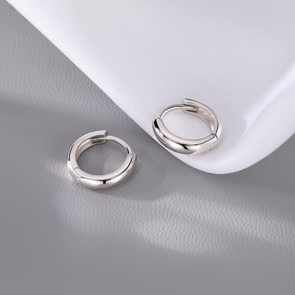 925 Sterling Silver Small round Hoop Earrings for Women Teen Girls Huggie Hoop Earrings Minimalist Hoop Earrings