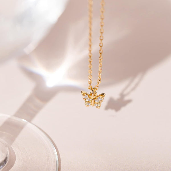 14K Gold Plated Dainty Pendant Necklaces for Women, Motif Charms