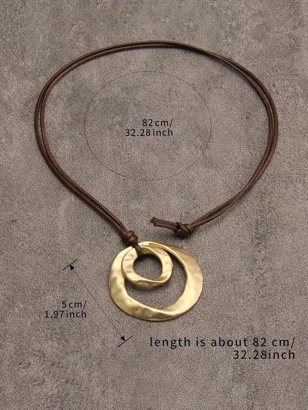 Boho Necklaces for Women Chunky Circle Necklace Bohemian Necklaces