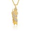 MYTYS San Judas Crystal Pendant Necklace, Gold Chain CZ Cubic Zircon Jewelry, Elegant Gift for Women