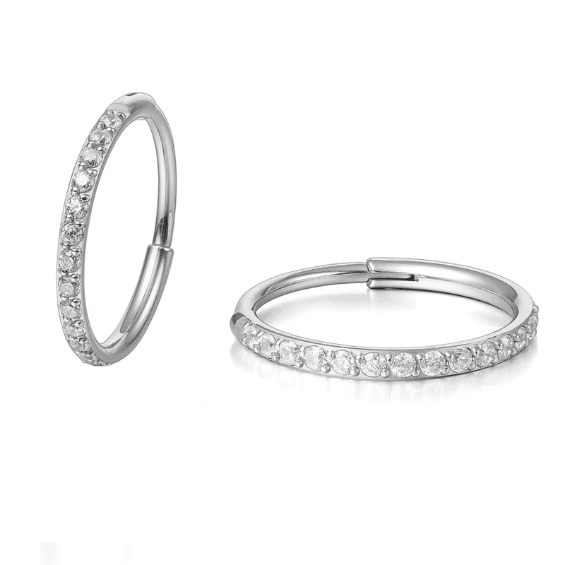 G23 Titanium Slim Huggie Hoop Earrings, Hypoallergenic - KARMARKA