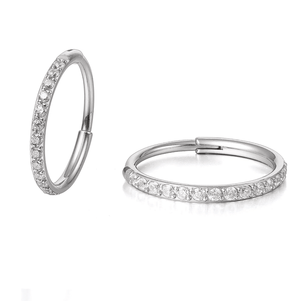G23 Titanium Slim Huggie Hoop Earrings, Hypoallergenic - KARMARKA