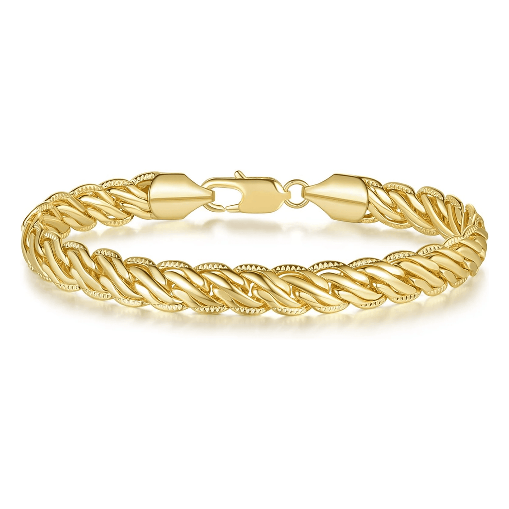 Gold Bracelets 14K Gold Bracelets for Women Rope or Braided Bracelet for Women Dainty Chain Mens Womens Bracelet 6.5/7/7.5/8/9In - KARMARKA