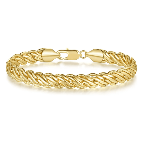 Gold Bracelets 14K Gold Bracelets for Women Rope or Braided Bracelet for Women Dainty Chain Mens Womens Bracelet 6.5/7/7.5/8/9In - KARMARKA