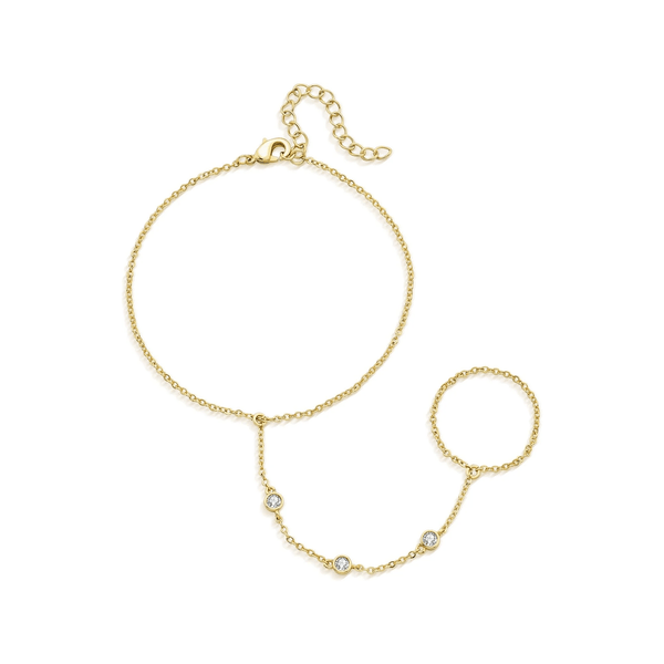 Gold Bracelets for Women, 14K Gold Plated Stackable Bracelet Stack Set Adjustable Charm Paperclip Chain Cuban Link Layered Waterproof Jewelry Sets Gifts for Womens 6.5 Inch - KARMARKA