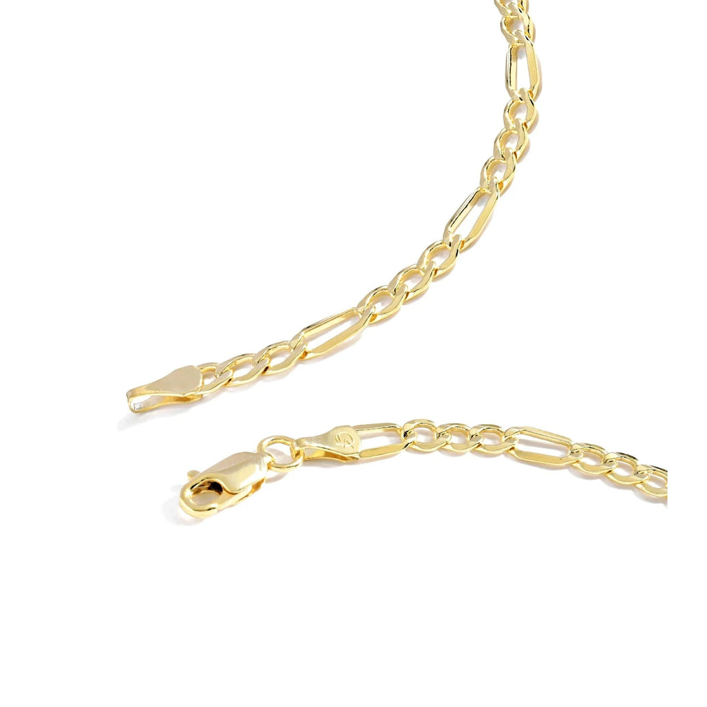 Gold Chain Necklace Collection - 14K Solid Yellow Gold Filled Figaro Chain Necklaces for Women and Men with Different Sizes (2.8Mm, 3.7Mm, 4.7Mm, 5.6Mm) - KARMARKA