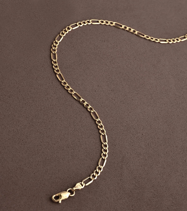 Gold Chain Necklace Collection - 14K Solid Yellow Gold Filled Figaro Chain Necklaces for Women and Men with Different Sizes (2.8Mm, 3.7Mm, 4.7Mm, 5.6Mm) - KARMARKA