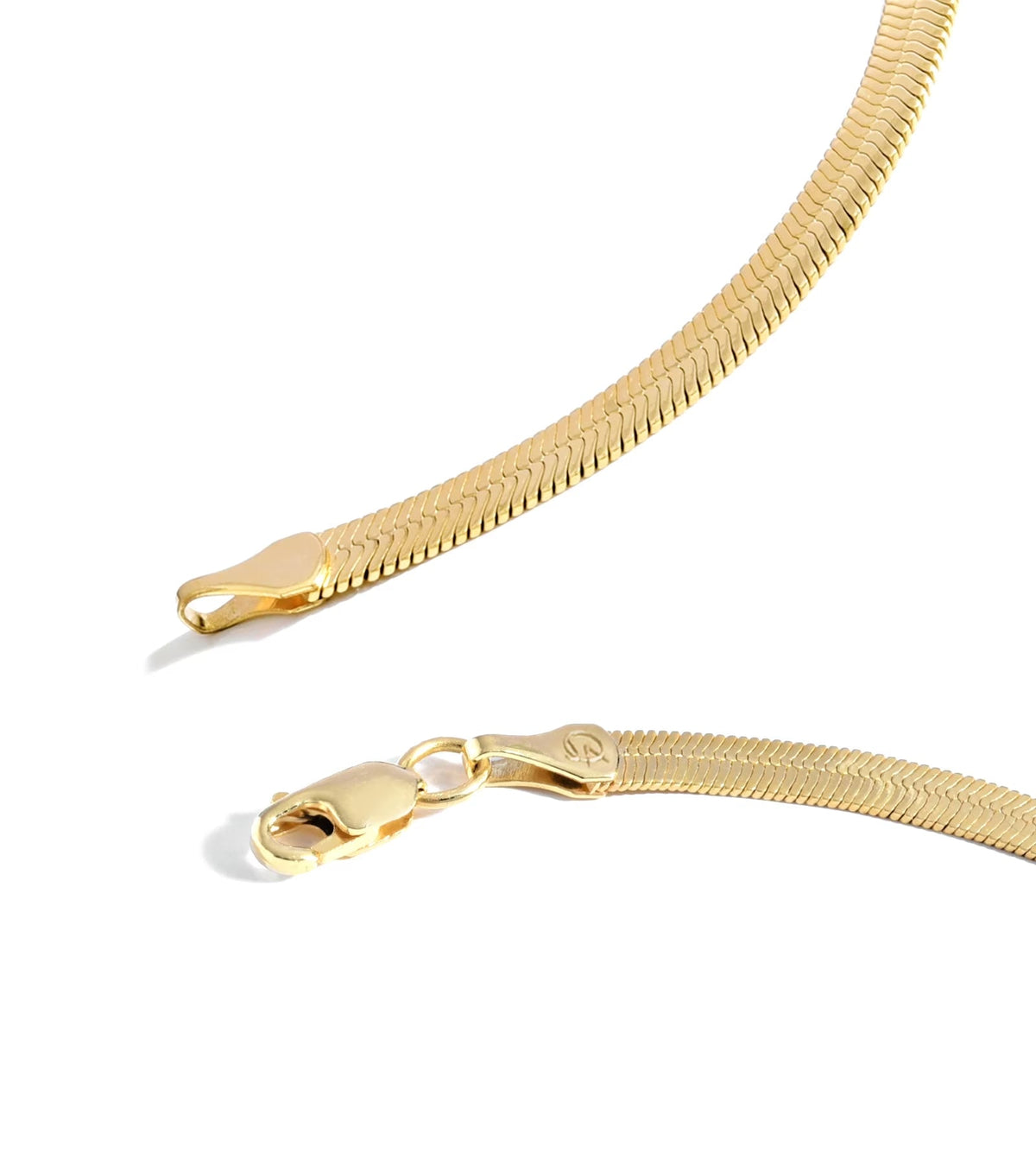 Gold Chain Necklace Collection - 14K Solid Yellow Gold Filled Herringbone/Snake Chain Necklaces for Women and Men with Different Sizes (3.2Mm or 4.0Mm) - KARMARKA