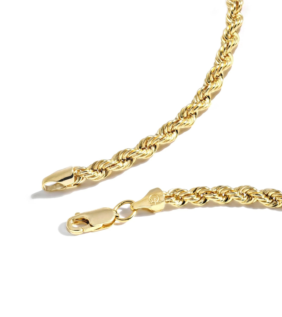 Gold Chain Necklace Collection - 14K Solid Yellow Gold Filled Rope Chain Necklaces for Women and Men with Different Sizes (2.1Mm, 2.7Mm, or 3.8Mm) - KARMARKA