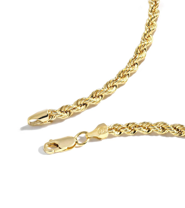 Gold Chain Necklace Collection - 14K Solid Yellow Gold Filled Rope Chain Necklaces for Women and Men with Different Sizes (2.1Mm, 2.7Mm, or 3.8Mm) - KARMARKA