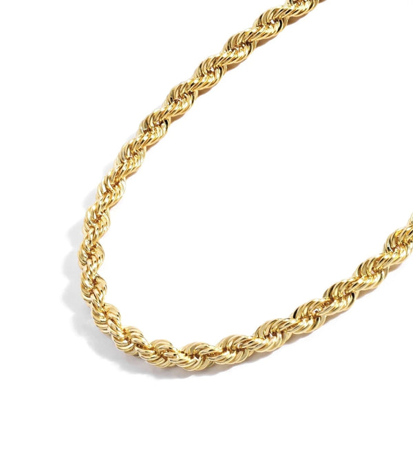 Gold Chain Necklace Collection - 14K Solid Yellow Gold Filled Rope Chain Necklaces for Women and Men with Different Sizes (2.1Mm, 2.7Mm, or 3.8Mm) - KARMARKA