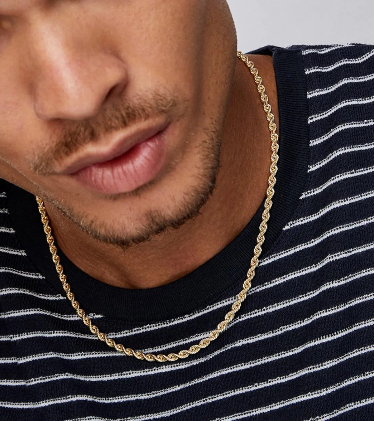 Gold Chain Necklace Collection - 14K Solid Yellow Gold Filled Rope Chain Necklaces for Women and Men with Different Sizes (2.1Mm, 2.7Mm, or 3.8Mm) - KARMARKA