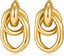 Gold Chunky Earrings for Women Geometric Knot Link Drop Dangle Earrings 14K Gold Plated Statement Earrings Trendy Gold Jewelry - KARMARKA