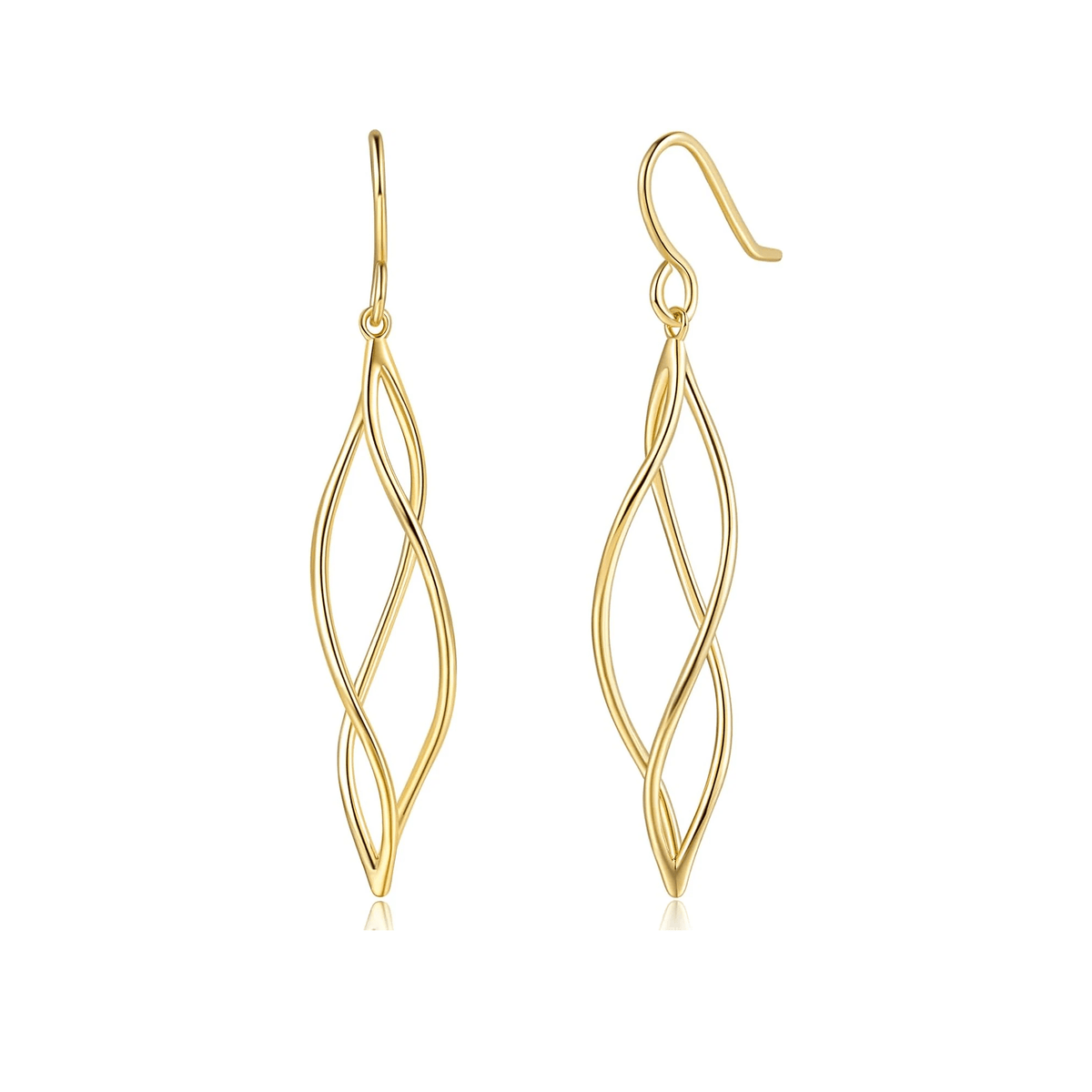 Gold Dangle Earrings 14K Gold Earrings for Women - KARMARKA Main image