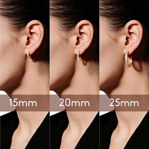 Gold Hoop Earrings 14K Gold Earrings for Women - KARMARKA